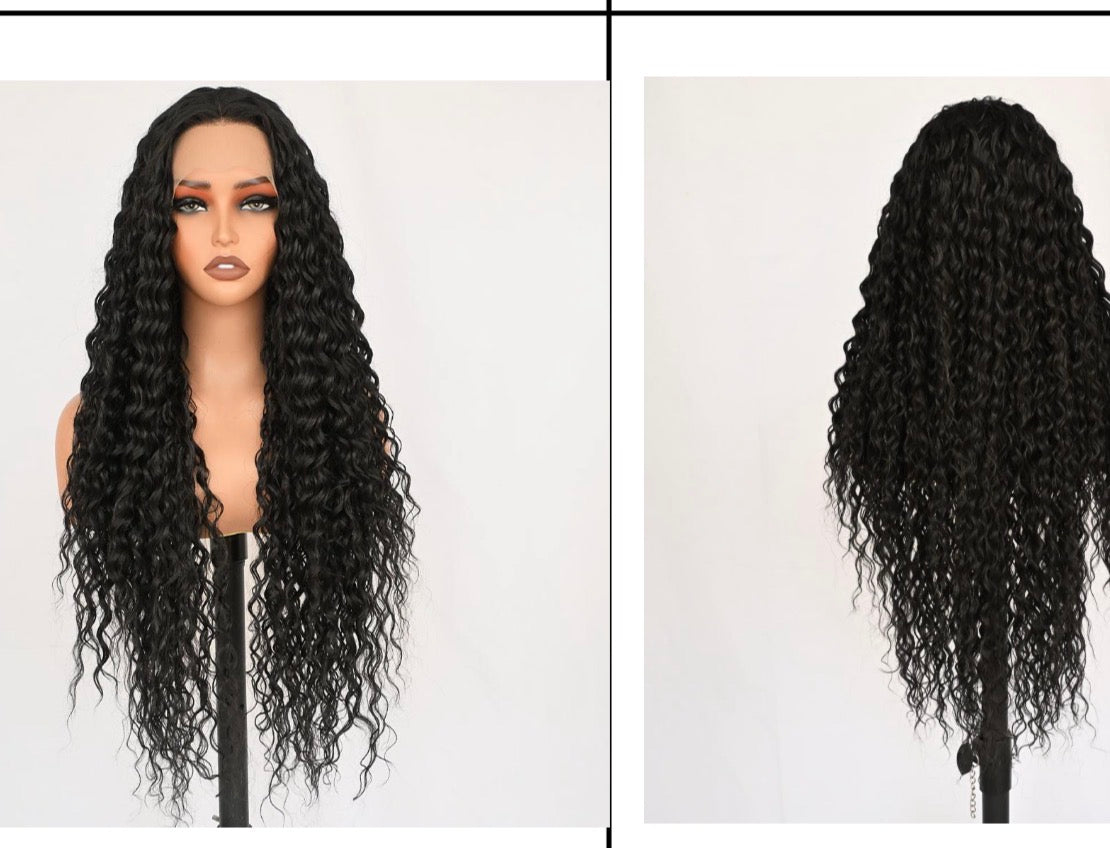The Bully Curl Black Kinky Curly 13x4 Frontal 30 inch wig
